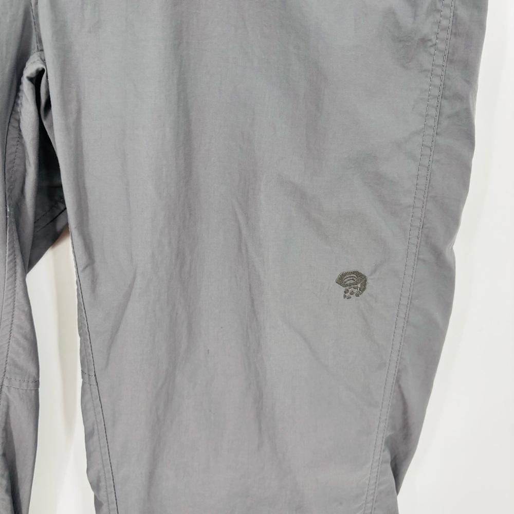 Mountain Hardwear womens Charcoal gray Cargo Pants hiking gorpcore Sz 12 nylon - Picture 3 of 13